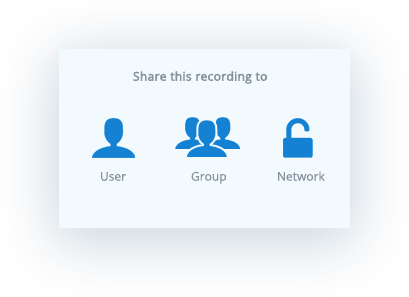 Sharing and permissions on discussion recording